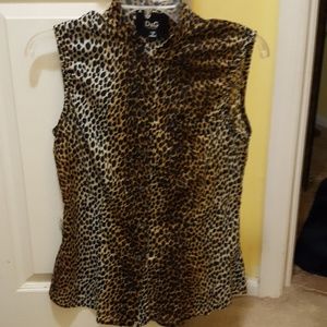Dolce and Gabbana sleeveless button down shirt